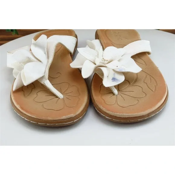 Born concept Sz 6 M White Flip Flop Synthetic Women Sandals - Picture 3 of 9